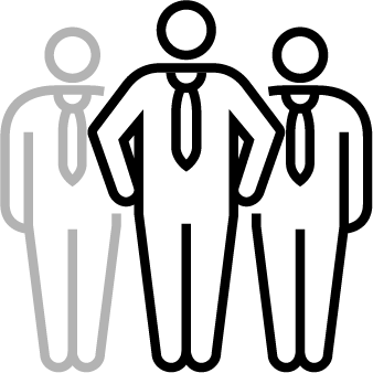 Manufacturing workforce icon representing the loss of experienced high-performing employees.