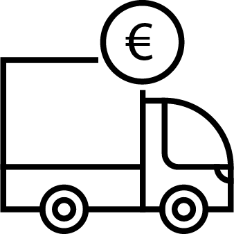 Manufacturing delivery icon representing late or missed customer shipments.